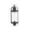 Z-Lite Roundhouse 1 Light Outdoor Post Mount Fixture, Black And Clear Seedy 569PHB-BK - alternate 4